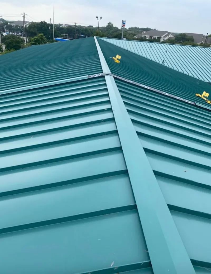 Green commercial metal roof ridge and valley for Metal Roof Repair in Wauchula